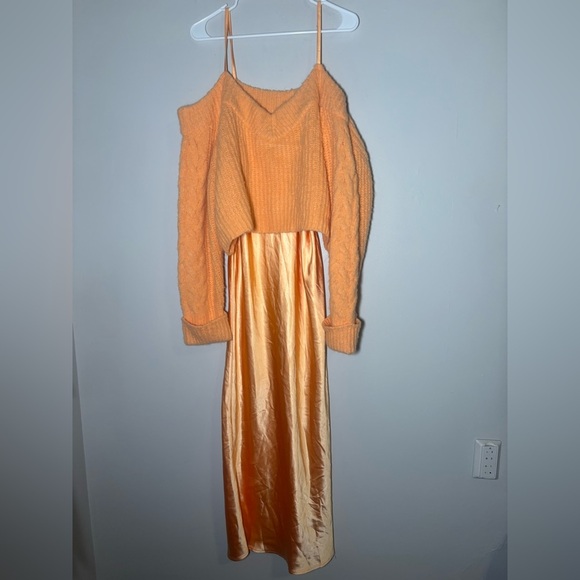 Mare Mare x Anthropologie Layered Sweater & Slip Dress size XL - Picture 2 of 6